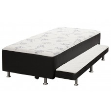 Cama Box Vaz C/Auxiliar Cori Ortobom Preto 88X188X39