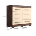 Comoda 8Gav 100% Mdf Nalu Acp Cafe/Off White  