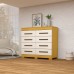 Comoda 8Gav 100% Mdf Nalu Acp Naturale/Off White  