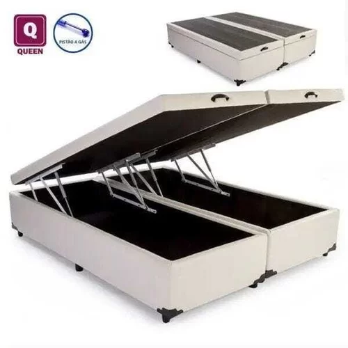 Bau Corino Luckspuma Branco 158X188 Queen