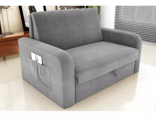 Sofacama Mx Daiane C/Bau Matrix Vel 250 Cinza