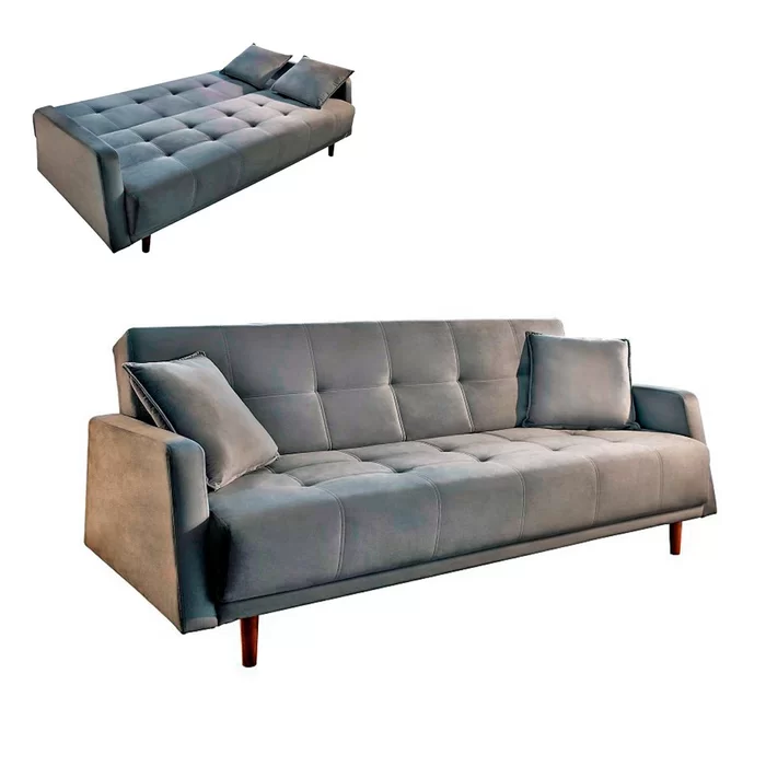 Sofacama Sfc909 Rondomoveis Vel Grafite (Cinza)