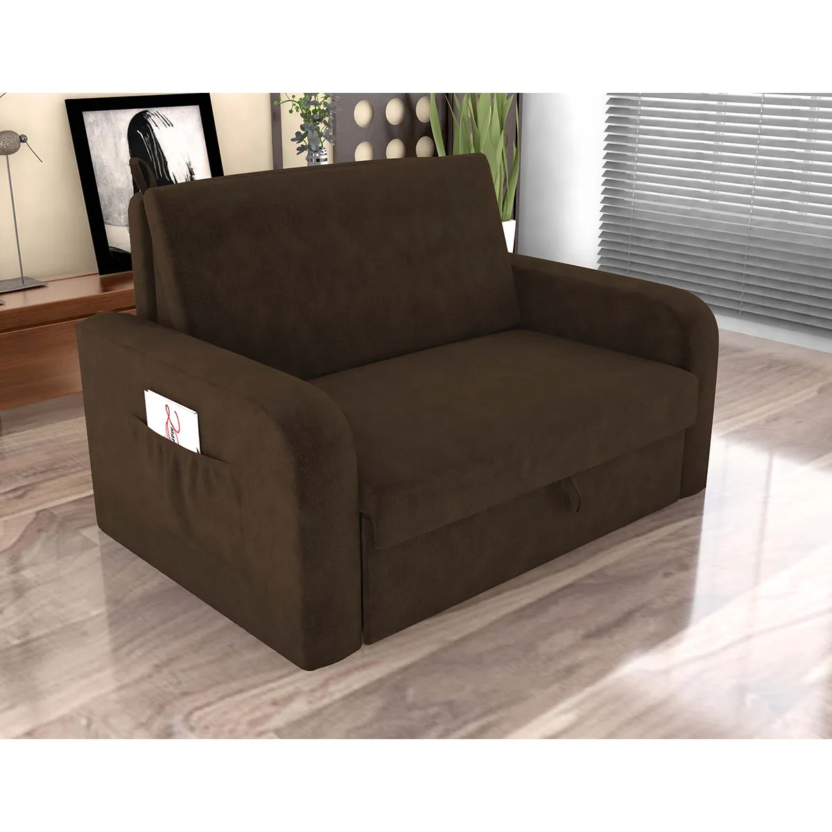 Sofacama Mx Daiane C/Bau Matrix Vel 256 Marron