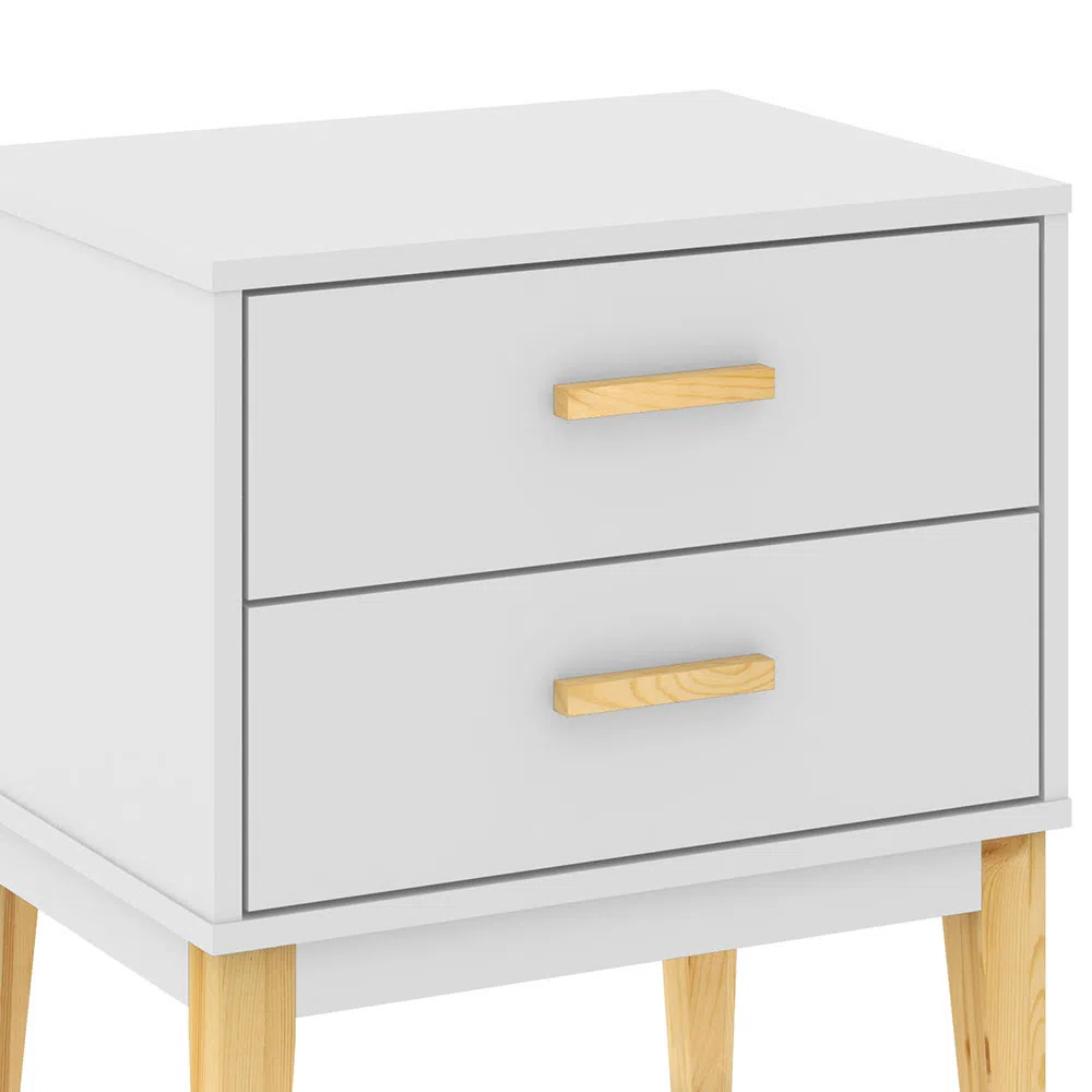Mesa Cabeceira Le6007 Movel Bento Branco  