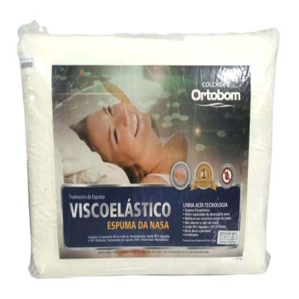 Travesseiro Espuma Viscoelastico Ortobom   
